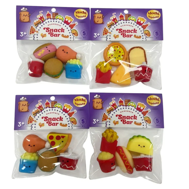 Антистресс игрушки - ​Игрушка-антистресс Monster Gum mochi squishy Снек бар в ассортименте (T25003)