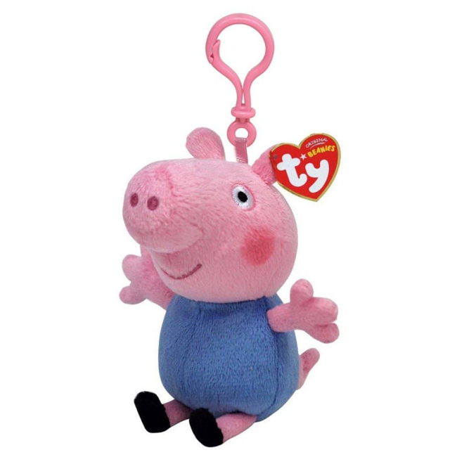 Брелоки - Брелок TY Beanie babies Peppa Pig Джордж 12 см (46132)