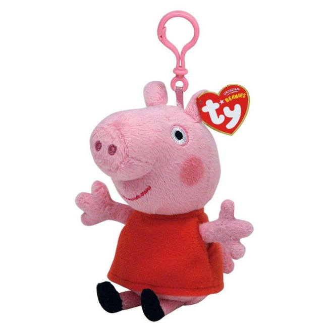 Брелоки - Брелок TY Beanie babies Peppa Pig Свинка Пеппа 12 см (46131)