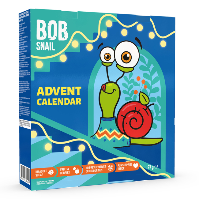 Солодощі - ​Адвент-календар Bob Snail з іграшками синій (4820219347040/2)