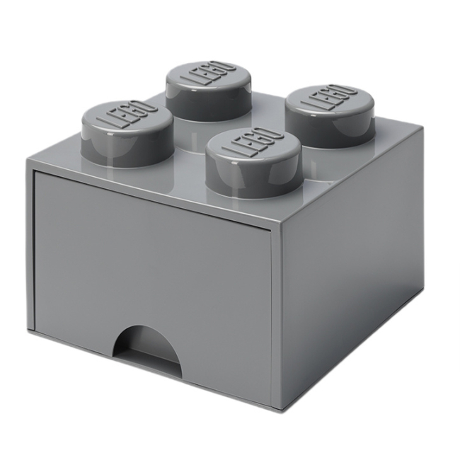 Боксы для игрушек - ​Выдвижной ящик для хранения LEGO Lifestyle Кирпич 4 темно-серый (40051754)