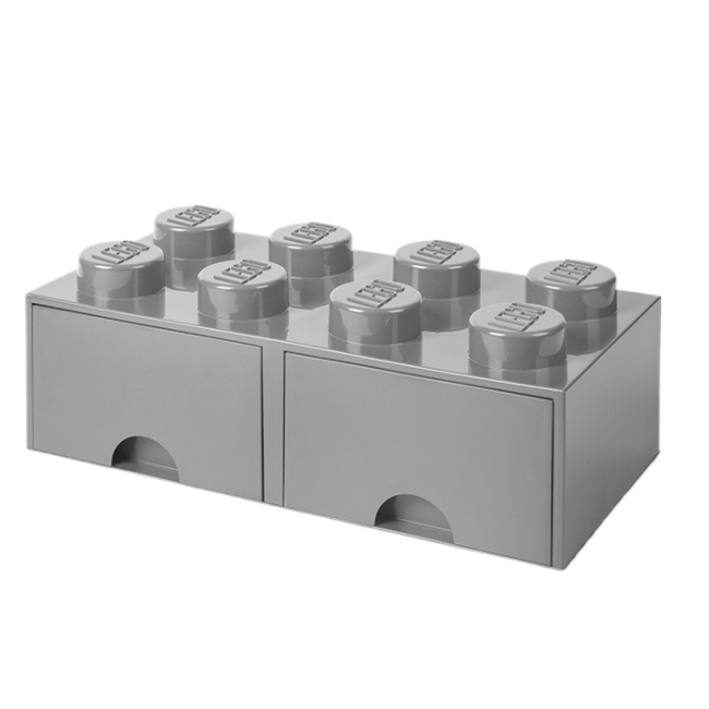 Бокси для іграшок - ​Висувний ящик для зберігання LEGO Lifestyle Цеглинка 8 сірий (40061740)