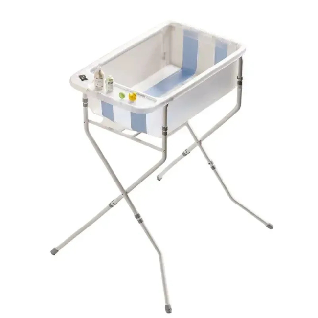 Товари для догляду - Ванночка дитяча складна Babyhood Балу з термометром та підставкою прозора (BH-321TR)