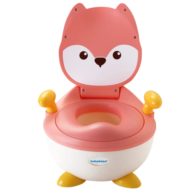 Товары по уходу - Детский горшок Babyhood Лиса с полиуретановым кольцом розовый (ВН-113FP)