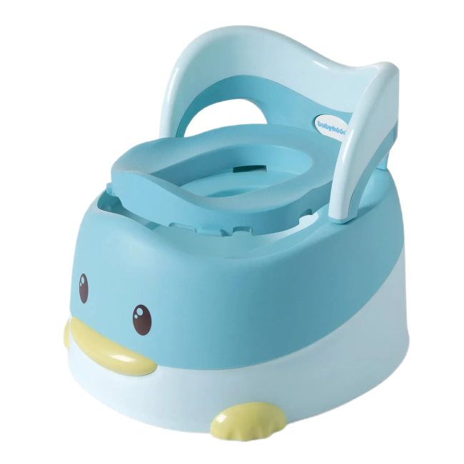Товары по уходу - Детский горшок Babyhood Утенок с полиуретановым кольцом голубой (BH-114BU)