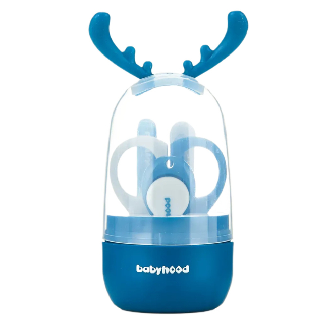 Товари для догляду - ​Набір косметичний маникюрний для новонароджених Babyhood блакитний (BH-901B)