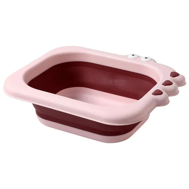 Товары по уходу - Тазик Babyhood Крокодил складной розовый (BH-747BP)
