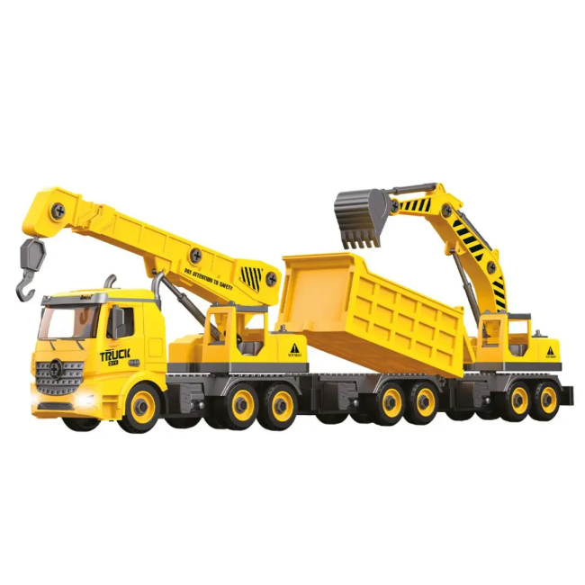 Конструктори з унікальними деталями - Конструктор Otamanko 3-в-1 Будівельна служба Кран, самоскид, екскаватор (532.02.84)