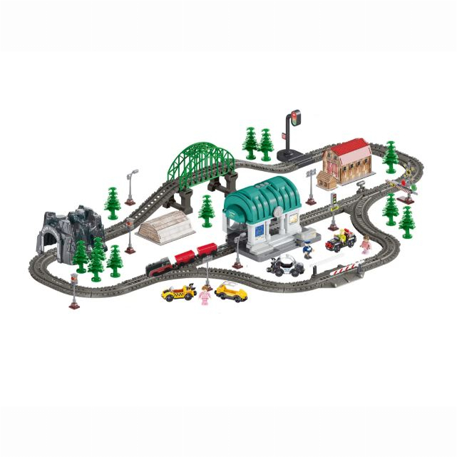 Залізниці та потяги - Ігровий набір Otamanko Мандрівний експрес Чорний/червоний 108 деталей (532.03.23)