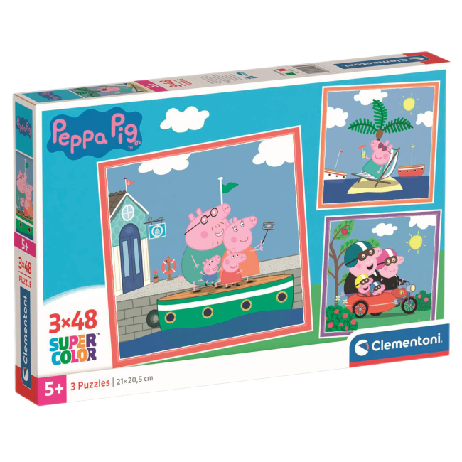 Пазлы - Пазл Clementoni Peppa Pig 3 шт по 48 элементов (25293)