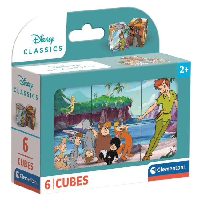 Развивающие игрушки - Кубики-пазл Clementoni Disney Classic 6 элементов (40657)