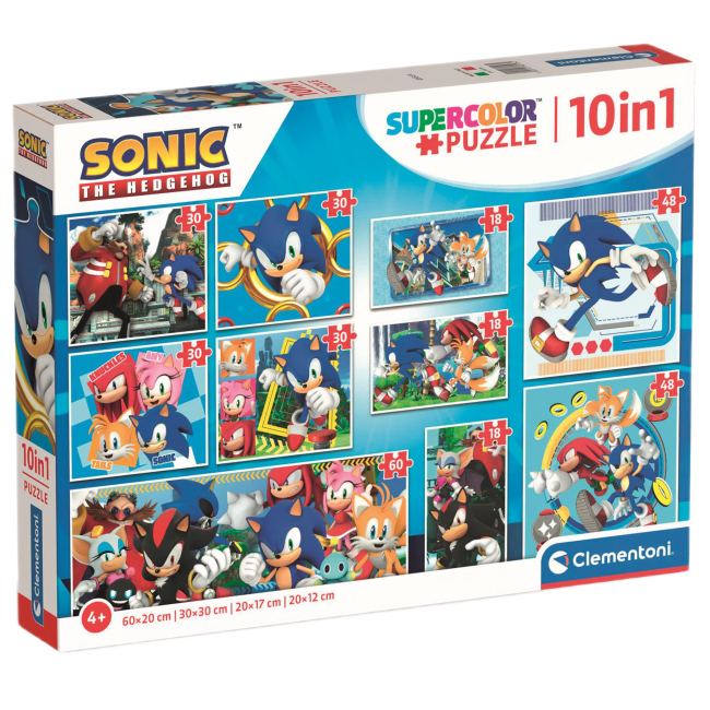 Пазли - Пазл Clementoni Sonic 10 в 1 (80508)