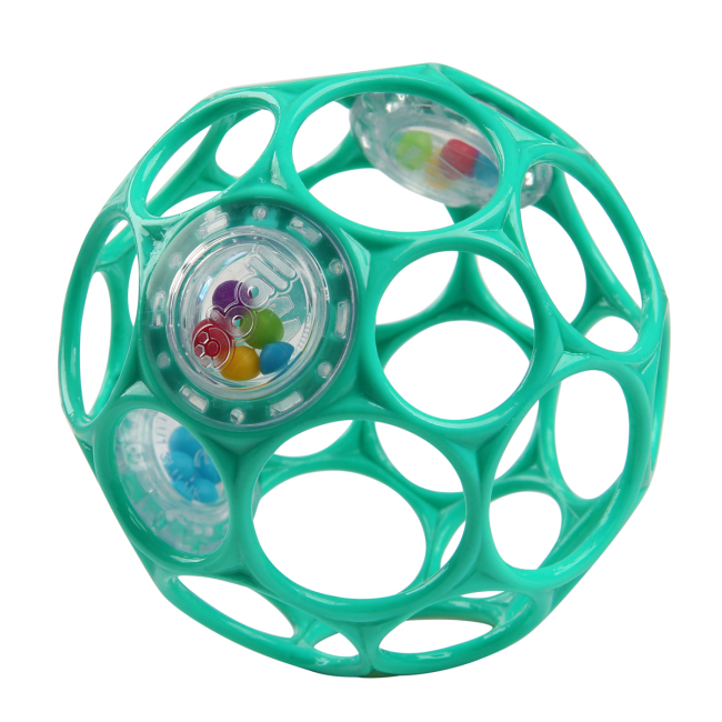 Погремушки, прорезыватели - Погремушка Bright Starts Oball Rattle голубая (11486)
