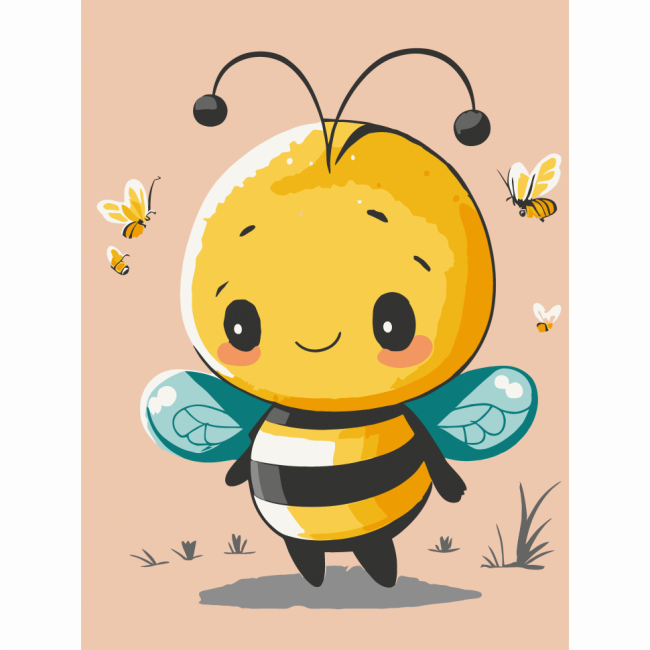 Товары для рисования - Картина по номерам Art Craft Маленькая пчелка 30 х 40 см (15587-AC)