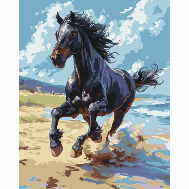 Товари для малювання - Картина за номерами Art Craft Благородний скакун 40 х 50 см (11703-AC)