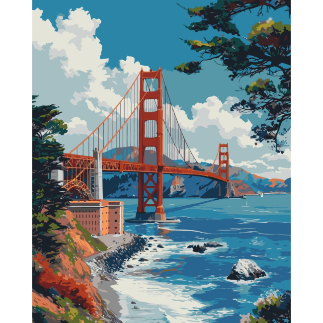 Товари для малювання - Картина за номерами Art Craft Міст Золота Брама 40 х 50 см (11070-AC)