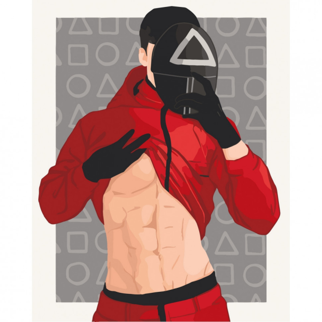 Товари для малювання - Картина за номерами Art Craft Гра в кальмара Фан арт 40 х 50 см (10299-AC)