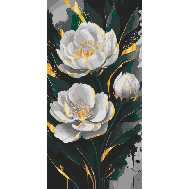 Товары для рисования - Картина по номерам Art Craft Золото пионов с металлизированными красками 40 х 80 см (13159-AC)