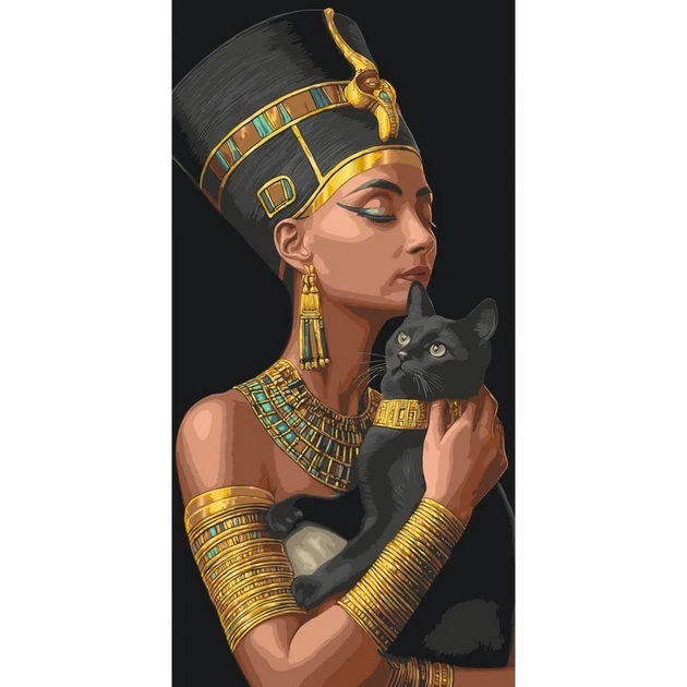 Товари для малювання - ​Картина за номерами Art Craft Таємниця Клеопатри з металізованими фарбами 40 х 80 см (10186-AC)