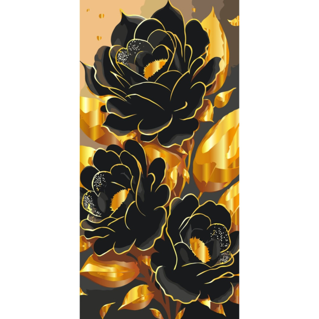 Товары для рисования - Картина по номерам Art Craft Изящные цветы с металлизированными красками 40 х 80 см (11549-AC)