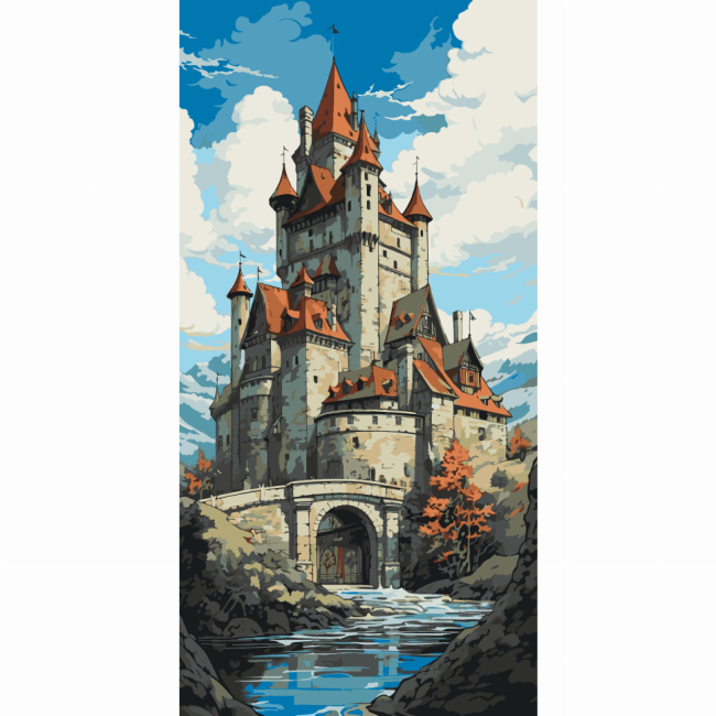 Товари для малювання - ​Картина за номерами Art Craft Казковий замок 40 х 80 см (11067-AC)