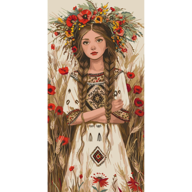 Товари для малювання - ​Картина за номерами Art Craft Польова панночка 40 х 80 см (10133-AC)