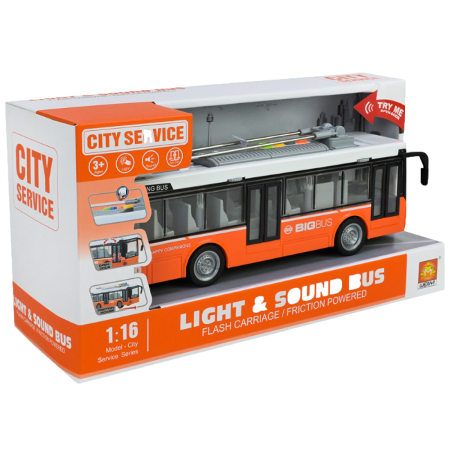 Транспорт і спецтехніка - Троллейбус Країна Іграшок червоний (WY911AB/1)