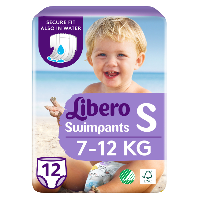 Товары по уходу - Подгузники-трусики Libero Swimpants Small 7-12 кг 12 шт (7322541981659)