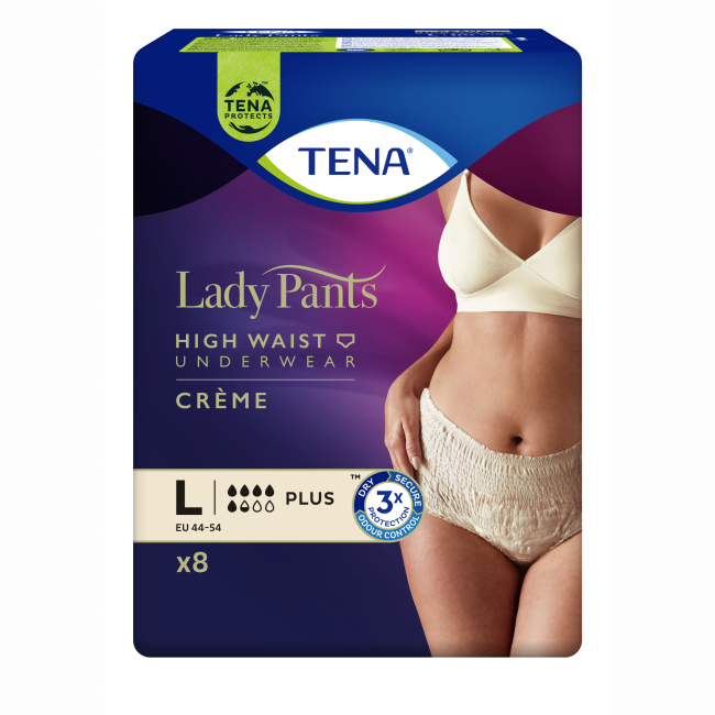 Товары по уходу - Урологические трусы для женщин Tena Lady Pants Plus L 8 шт Creme (7322542297360)