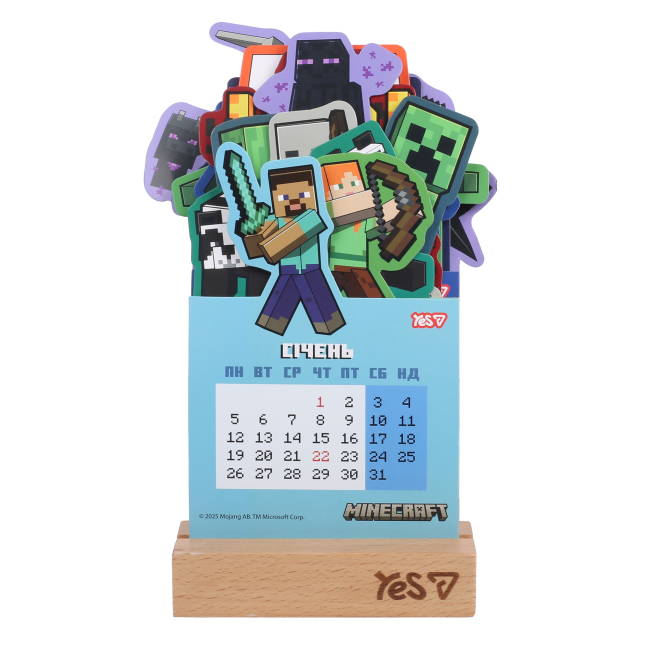 Канцтовари - ​Календар Yes Minecraft настільний на 2026 рік (270266)