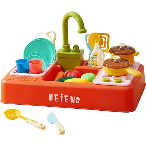 Дитячі кухні та побутова техніка - Ігровий набір Beiens Міні кухня червона (9952red)