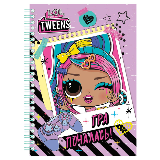 Товари для малювання - ​Скетчбук Перо LOL Surprise! Tweens А5 фіолетовий (124659)