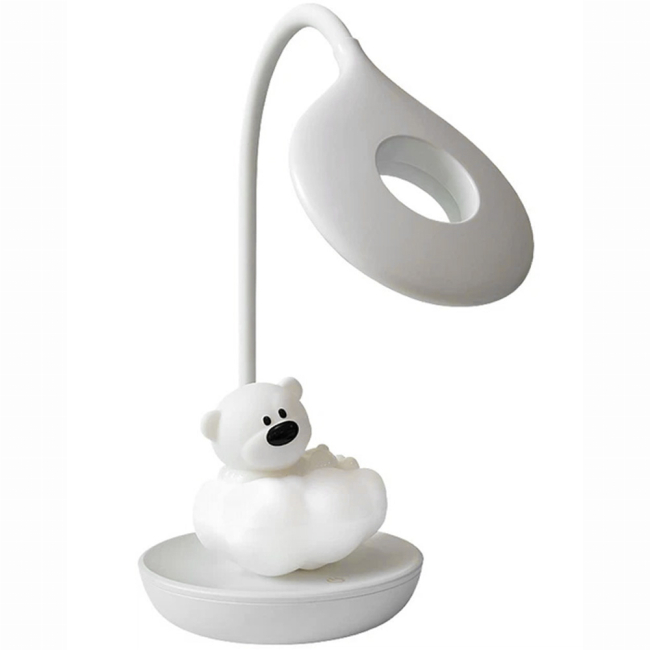 Меблі для геймерів - Настільна LED лампа Kite Cloudy Bear білий (K24-493-2-1)