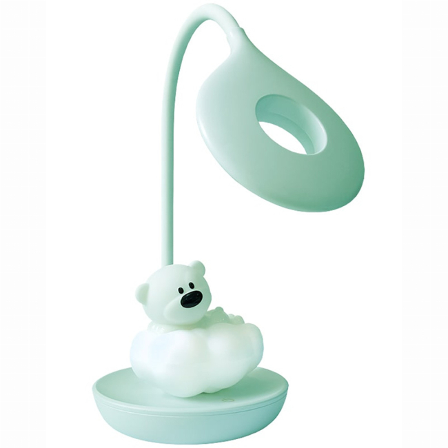 Меблі для геймерів - Настільна LED лампа Kite Cloudy Bear зелений (K24-493-2-4)