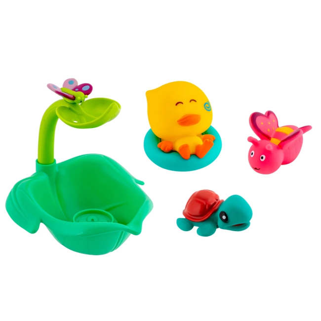 Іграшки для ванни - ​Набір іграшок для ванни Baby team Водяна пригода Качка, метелик, черепашка (9036/2)
