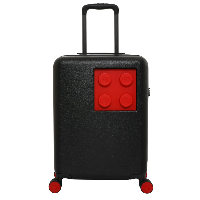 Дитячі валізи - ​Валіза LEGO Lifestyle Brick 2x2 Trolley S чорна з червоною вставкою (20152-1963)