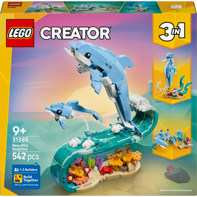 Конструкторы LEGO - Конструктор LEGO Creator Морские животные: красивые дельфины (31385)