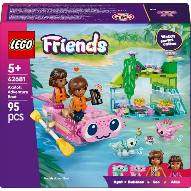 Конструкторы LEGO - Конструктор LEGO Friends Приключенческая лодка «Аксолотль» (42681)