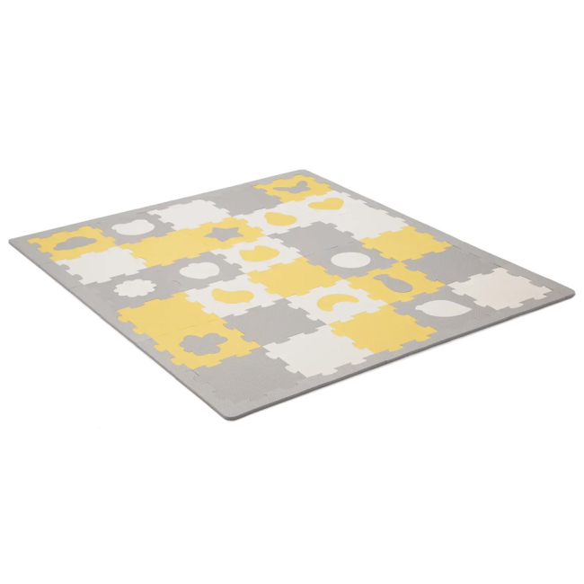 Розвивальні килимки - Килимок-пазл Kinderkraft Luno Shapes Yellow (KPLUSH00YEL0000)