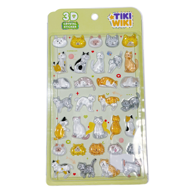 Наборы для творчества - Набор 3D-наклеек Tiki Wiki Crystal Тики котики (51429)