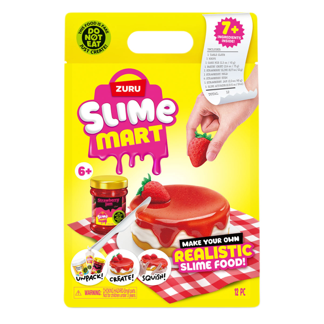 Антистресс игрушки - Игровой набор Slime Mart Shopping Bag Клубничный чизкейк (15901A)