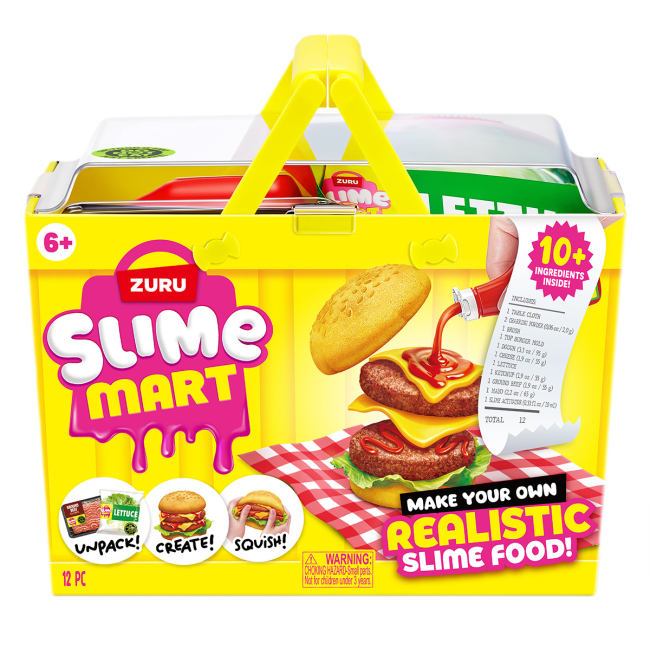 Антистресс игрушки - Игровой набор Slime Mart Shopping Basket Бургер (15905A)