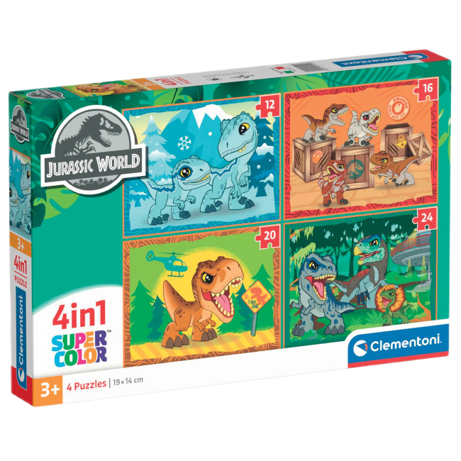 Пазли - Пазл Clementoni Jurassic World 4 в 1 (21521)