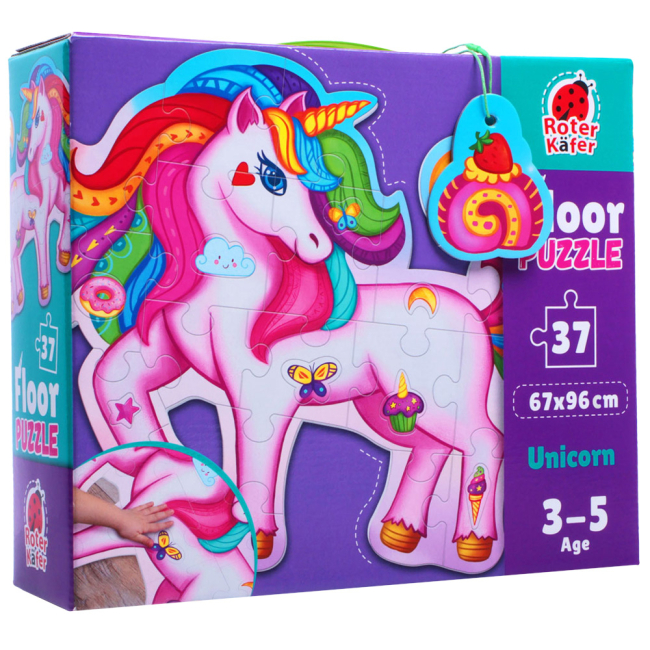 Пазлы - Пазл Roter Kafer Очаровательный единорог 37 элементов (RK7010-03)