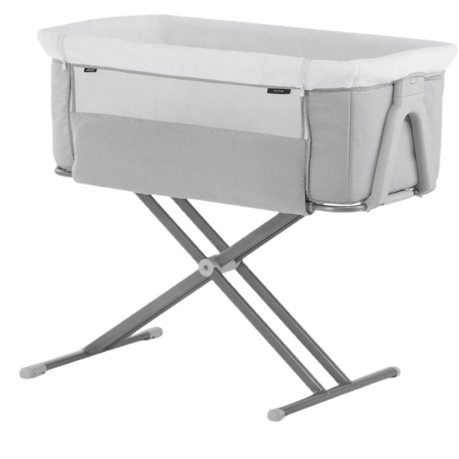 Манежі - ​Приставне ліжечко Hauck Face to Me 2 Melange Grey (60853-1)