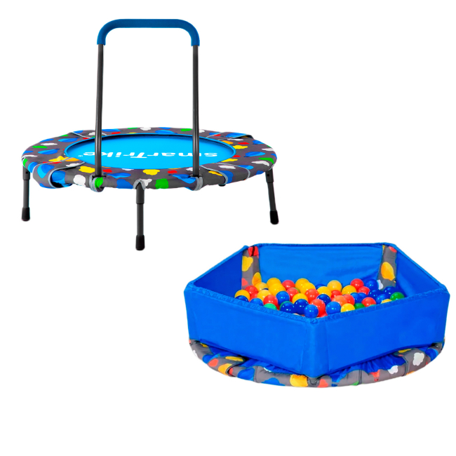 Ігрові комплекси, гойдалки, гірки - Батут SmarTrike Trampoline з тримачем та басейном з кульками 3 в 1 (9200000)