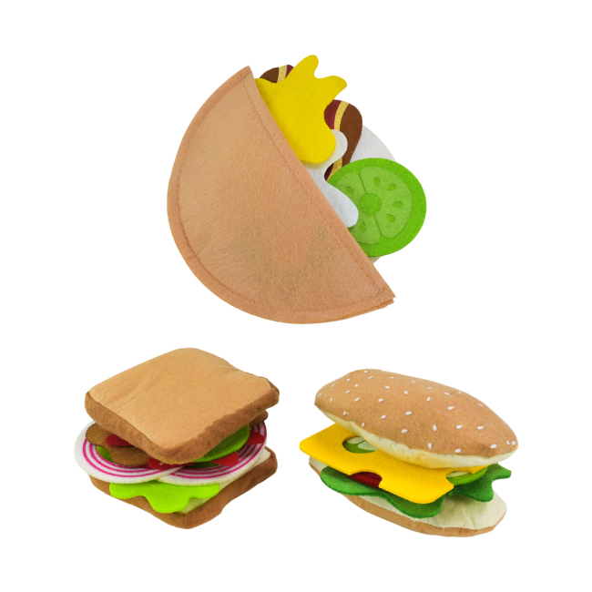 Наборы профессий - ​Игровой набор Країна Іграшок Мягкие продукты фаст фуд (6331)