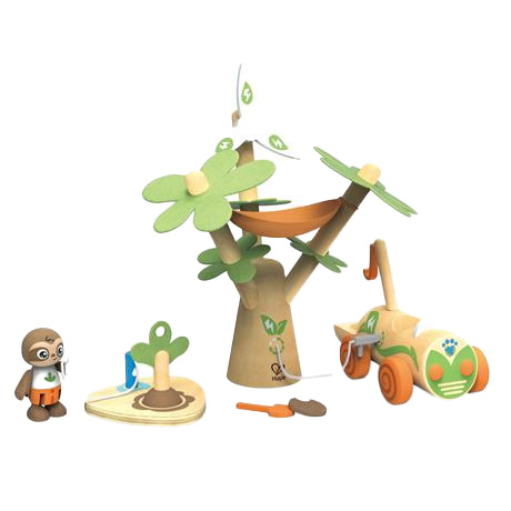 Фігурки тварин - Ігровий набір Hape Електрокар для садіння дерев (E3417)