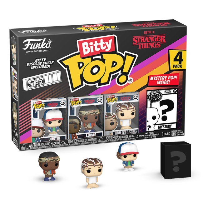 Фигурки персонажей - Набор фигурок Funko Pop Bitty Pop Stranger Things Одиннадцать Дастин, Лукас, Одиннадцать (83663/3)