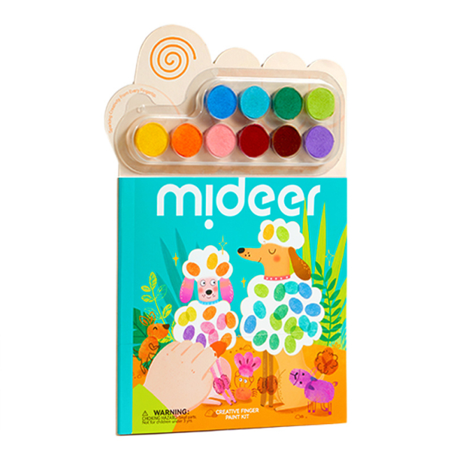 Канцтовары - ​Набор для рисования пальчиками Mideer Вечеринка с животными (MD3414)